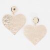Floral Lace Heart Earrings – Delicate Heart Design