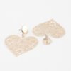 Floral Lace Heart Earrings – Delicate Heart Design