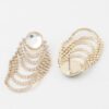 Multi-Jewel Curtain Drop Earrings – Cascading Crystal Cluster
