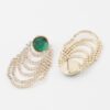 Multi-Jewel Curtain Drop Earrings – Cascading Crystal Cluster
