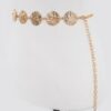 Hammered Metal Chain Belt – Textured Iron Finish