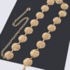 Hammered Metal Chain Belt – Textured Iron Finish