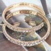 80mm Rhinestone-Embellished Oversized Hoop Earrings