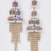 Multi Stone Drop Party Earrings – Cascading Silhouette