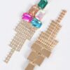 Multi Stone Drop Party Earrings – Cascading Silhouette