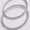 Upside-Down Multi Rhinestone Hoop Earrings