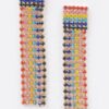 Rainbow Rhinestone Drop Earrings – Vertical Multicolor