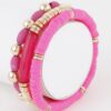 Triple-Layer Bead Bracelet with Textured Finish