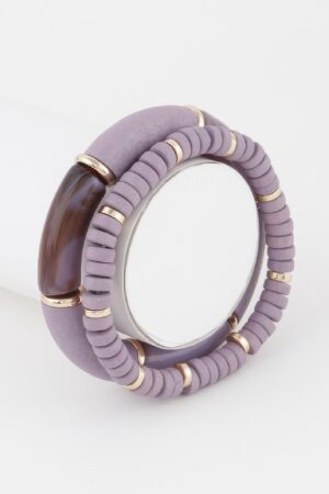 Layered Bead Bracelet – Triple-Row Textured Design