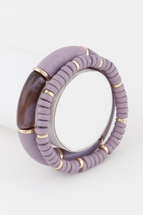 Layered Bead Bracelet – Triple-Row Textured Design