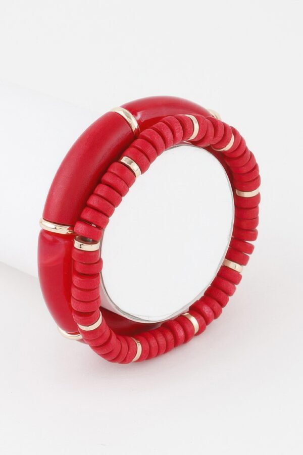 Layered Bead Bracelet – Triple-Row Textured Design