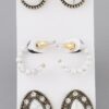 Antique-Inspired Multi Stud Earrings Set