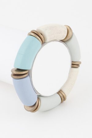 Pastel Tube Bead Bracelet – Soft Tube Beads in Pastels