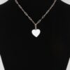 Solid Heart Chain Necklace – Minimal Metallic Pendant
