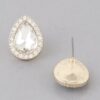 Jewel Teardrop Stud Earrings – Petite Sparkle