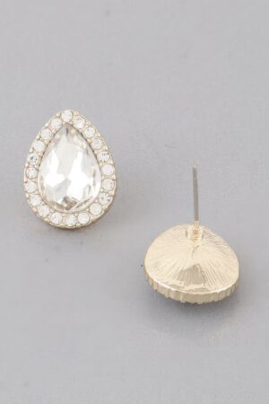Jewel Teardrop Stud Earrings – Petite Sparkle