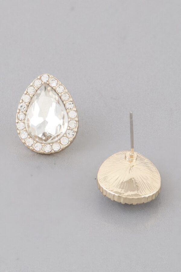 Jewel Teardrop Stud Earrings – Petite Sparkle