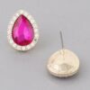 Jewel Teardrop Stud Earrings – Petite Sparkle