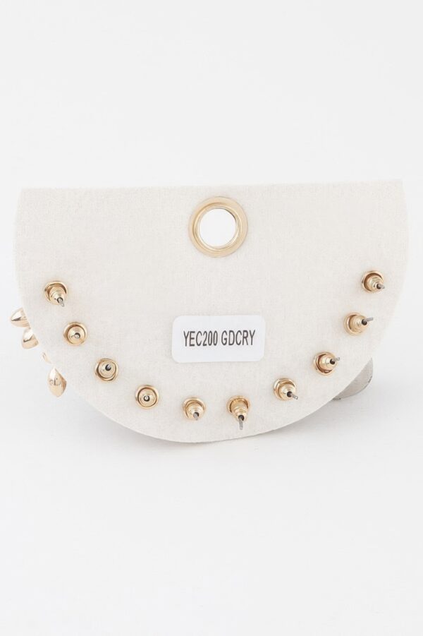 Floral Jewel Stud Earrings Set
