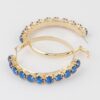 Half Jeweled Hoop Earrings – Half-Side Jewel Detail