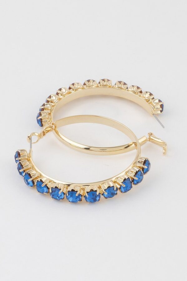 Half Jeweled Hoop Earrings – Half-Side Jewel Detail