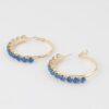 Half Jeweled Hoop Earrings – Half-Side Jewel Detail