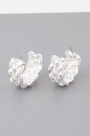 Braided Twist Hoop Earrings – Textured Mini Hoops