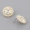Quilted Twist Stud Earrings – Textured Quilted Design