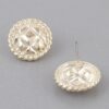 Quilted Twist Stud Earrings – Textured Quilted Design