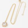 Cubic Rhinestone Pendant Necklace – Delicate Chain