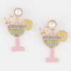 Cocktail Drop Earrings with Sparkling Stone Accents