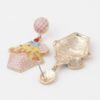 Waffle Sundae Drop Earrings – Dessert-Inspired Novelty