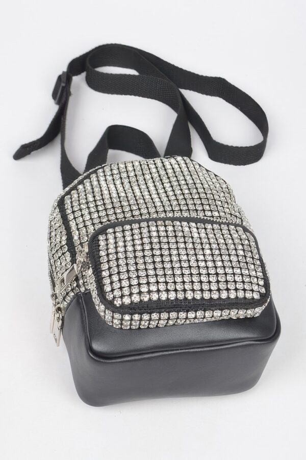 Rhinestone Crossbody Bag – Mixed Metal Hardware
