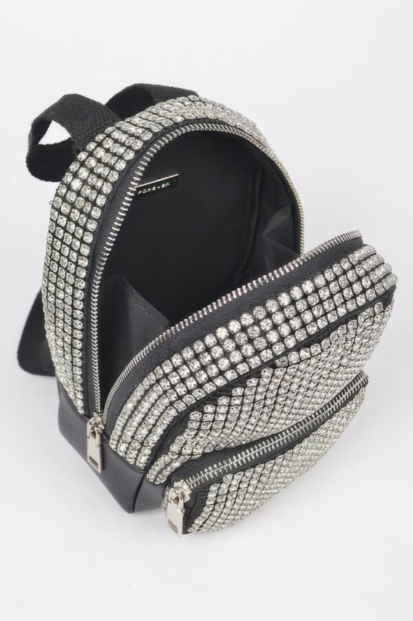 Rhinestone Crossbody Bag – Mixed Metal Hardware