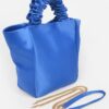 Satin Tote Bag with Chain Handle