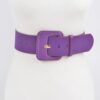 Micro Suede Wide Buckle Belt – Bold Waist Accent