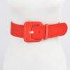 Micro Suede Wide Buckle Belt – Bold Waist Accent