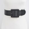 Wide Faux Leather Waist Belt – Structured PU Band