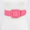 Wide Faux Leather Waist Belt – Structured PU Band