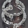 Stone Hoop Earrings with Sparkling Stones