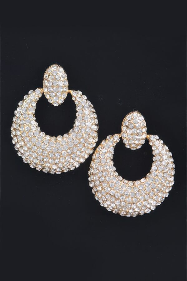 Rhinestone Drop Earrings – Sparkling Teardrop Design