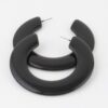Flat Solid Hoop Earrings – Flat Silhouette 2.8 in