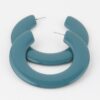 Flat Solid Hoop Earrings – Flat Silhouette 2.8 in