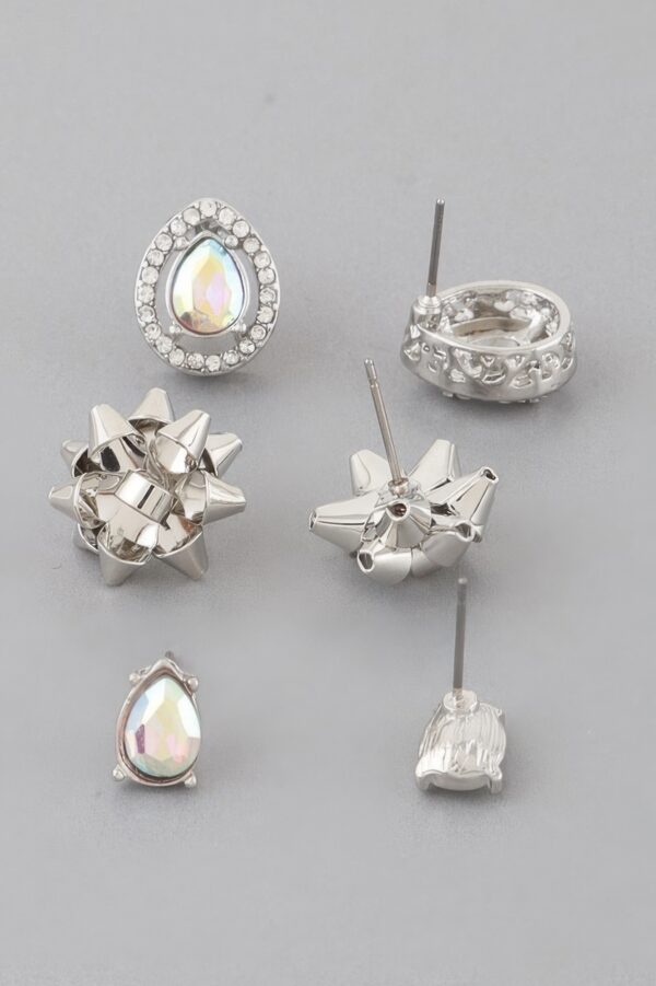 Jeweled Teardrop Stud Earring Set – Gift-Ready