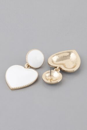 Twisted Heart Drop Earrings – Polished Heart Silhouette