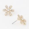 Winter Snowflake Stud Earrings – Delicate Sparkle