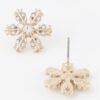 Winter Snowflake Stud Earrings – Delicate Sparkle