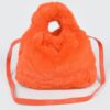 Faux Fur Bucket Bag – Round Handle Accent