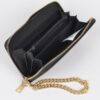 Studded Wallet with Chain Strap – Compact Polyurethane Crossbody