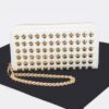 Studded Wallet with Chain Strap – Compact Polyurethane Crossbody